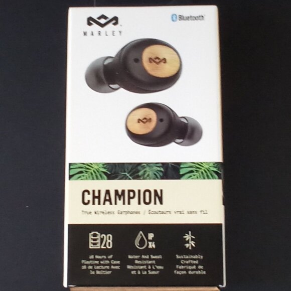 HOUSE of BOB MARLEY BLACK EARBUDS Other - Bob Marley Champion in-Ear True Wireless Earbuds Black Model # EM-JE 131-SB  NEW